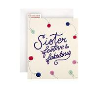 Hallmark Croppers CupCycled Christmas Card for Sister - Contemporary Festive Lights Design