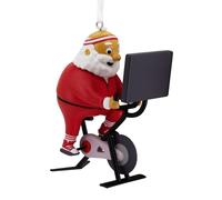 Hallmark Cycling Santa Christmas Ornament, Funny Gift
