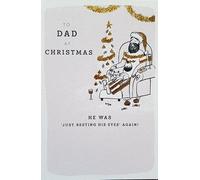 Hallmark Dad Christmas Card - to Dad at Christmas he was"just Resting his Eyes" Again!
