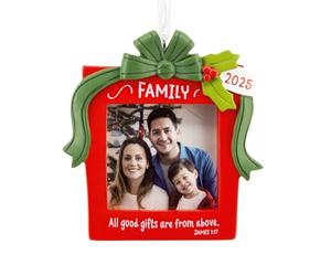 Hallmark Dayspring Family Religious 2025 Photo Frame Christmas Ornament