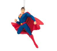 Hallmark DC Comics Superman Christmas Ornament, Red & Blue, H 8.7cm by W 7.1cm by L 2.7cm, 25574049