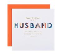 Hallmark Die-Cut, Text Led Birthday Card For Husband