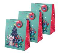Hallmark Disney Christmas Stitch Large Gift Bag 3 Pack
