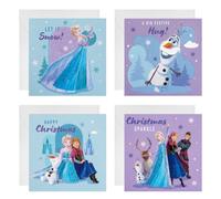 Hallmark Disney Frozen Christmas Cards - Pack of 20 in 4 Enchanting Designs | Blue, Purple, Multipack, For Kids, Cards Measure 9.5cm by 9.5cm