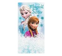 Hallmark Disney Frozen Elsa and Anna Sister Card I Feel Lucky - Medium Slim