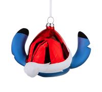 Hallmark Festive Stitch Blown Glass Ornament, Lilo and Stitch Tree Decoration, Disney Hanging Ornament, Hanging Ornament, Gifts for Christmas