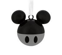 Hallmark Disney Mickey Mouse Icon Black Christmas Ornament, Premium Metal