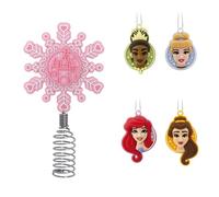 Hallmark Disney Princess Mini Christmas Tree Topper and Ornaments, Set of 5