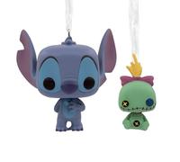Hallmark Disney Stitch with Scrump Funko POP! Christmas Ornaments, Set of 2, Pop Culture Gifts