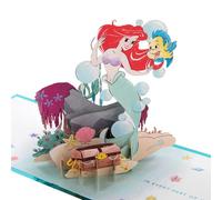 Hallmark Disney The Little Mermaid, 3D & Pop-Up Card, Any Occasion, Birthday, Daughter, Sister, Granddaughter, Ariel, Underwater Theme, Blue