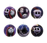 Hallmark Disney Tim Burton's The Nightmare Before Christmas Tin Ball Christmas Ornaments, Set of 12