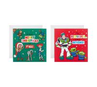 Hallmark Disney Toy Story Christmas Cards - Pack of 10 in 2 Fun Designs