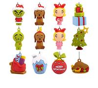 Hallmark Dr. Seuss's How The Grinch Stole Christmas! 11" Miniature Countdown Calendar Paper Tree with 1.5" Mini Ornaments, Set of 13, Shatterproof