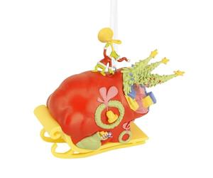 Hallmark Dr. Seuss's How The Grinch Stole Christmas! Grinch on Sleigh Christmas Ornament, Christmas Movie Gifts