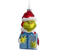 Hallmark Dr. Seuss's How The Grinch Stole Christmas! The Grinch Stealing Present Blown Glass Christmas Ornament