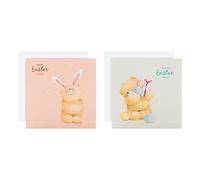 Hallmark Easter Card Multipack, Pack of 10 Easter Cards, Forever Friends Bears Design, Pink, Blue