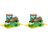 Hallmark Easter Card, Pop Up Card, 3D, Motion and Musical Train Design, Red, Green, Son, Daughter, Grandson, Granddaughter (Pack of 2)