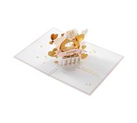 Hallmark Engagement Card, Celebration, Congratulations, 3D Gold Ring, Pop Up Design, Hearts, Love
