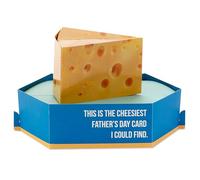 Hallmark Fathers Day Card, 3D Pop Up Cheese Design, Funny, Blue, Yellow