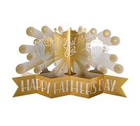Hallmark Fathers Day Card, Pop Up Fathers Day Card, 3D Championship Trophies, Number One, Dad, Step Dad, Grandad, Gold