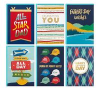 Hallmark Father's Day Card Assortment (24 Cards with Envelopes, 6 Designs)