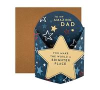 Hallmark Fathers Day Card for Dad, 3D Pop Up Star Design, Blue, Gold Foil