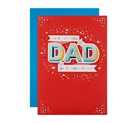 Hallmark Fathers Day Card for Dad, Bold Design, Stars, Red, Holographic Foil