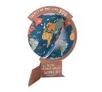 Hallmark Fathers Day Card for Dad, Pop Up World Globe Design, Blue, Brown