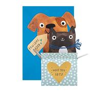 Hallmark Father's Day Card From the Pets 3D Cat and Dog Pop Up, Pet Dad