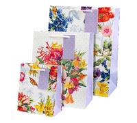 Hallmark Floral Marjolein Bastin Gift Bags, Pack of 3 in 3 Sizes, Small, Medium, Large, Birthday, Mothers Day