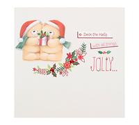 Hallmark Forever Friends Christmas Card 'Deck The Halls' - Small Square