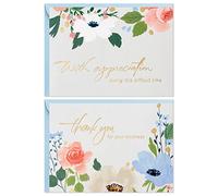 Hallmark Funeral Thank You Cards Assortment, Gold Foil Flowers (50 Thank You for Your Sympathy Cards with Envelopes)