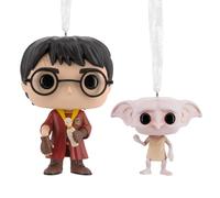 Hallmark Funko POP! Harry Potter Christmas Hanging Ornaments - 2 Pack Harry & Dobby