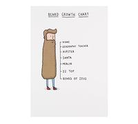 Hallmark Funny Blank Card Beard Growth - Medium