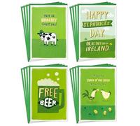 Hallmark Funny St. Patrick's Day Card Assortment (16 Cards with Envelopes) for Friends and Family