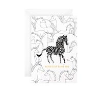 Hallmark General Birthday Card - Contemporary 'good Mail' Zebra Design