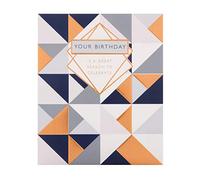 Hallmark General Birthday Card - Geometric Foiled Design with 3D Tag