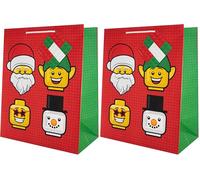 Hallmark Gift Bag, Large Gift Bag for Presents, LEGO Gift Bag, Christmas (Pack of 2)