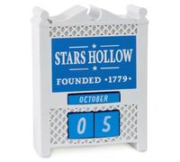 Hallmark Gilmore Girls Stars Hollow Town Sign Perpetual Calendar | Warner Bros, Hard-Wearing Resin, 3 Four-Sided Month & 2 Six-Sided Number Blocks, H14.6cm by W11cm by D5.1cm