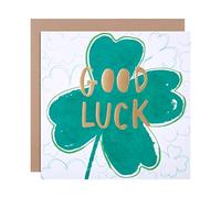 Hallmark Good Luck Card, Four Leaf Clover, Lucky Clover, Shamrock, Green