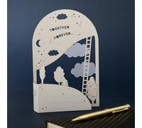 Hallmark Hall & Co Premium 3D & Pop Up Greeting Card, 'Together Forever...' Design, Anniversary, Valentines Day, Birthday, Keepsake, Gold Foil, White