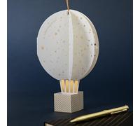 Hallmark Hall & Co Premium 3D & Pop Up Hot Air Balloon Design Greeting Card, Birthday, Anniversary, Valentines Day, Keepsake, White