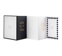 Hallmark Hall & Co Premium Thank You Card for Friend with Mini Card, Keepsake & Print, Embossed Design, White