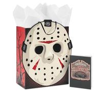 Hallmark Halloween Friday the 13th Gift Bag with Tissue Paper and Greeting Card (Jason Mask, Welcome to Camp Crystal Lake)