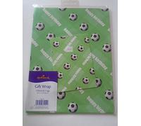 Hallmark Happy Birthday Football Soccer Gift Wrap - 2 Sheets & 2 Tags