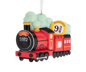 Hallmark Hogwarts Express & 9 3/4 Sign Christmas Ornament, Harry Potter Decoration, Red