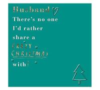 Hallmark Husband Christmas Card - Husband There's no one I'd Rather shar a Crazy Christmas with!