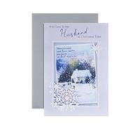 Hallmark Husband Christmas Card, Winter Wonderland, Heartfelt Verse | From Wife, 22.8 X 15.9 Cm, Fully Recyclable, Traditional, Multicoloured, White, Gold