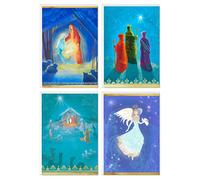 Hallmark Image Arts Boxed Religious Christmas Cards Assortment, Painted Nativity (4 Designs, 24 Cards and Envelopes)
