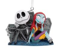 Hallmark Jack Skellington & Sally in Graveyard Keepsake Hanging Ornament, The Nightmare Before Christmas, Tree Decoration